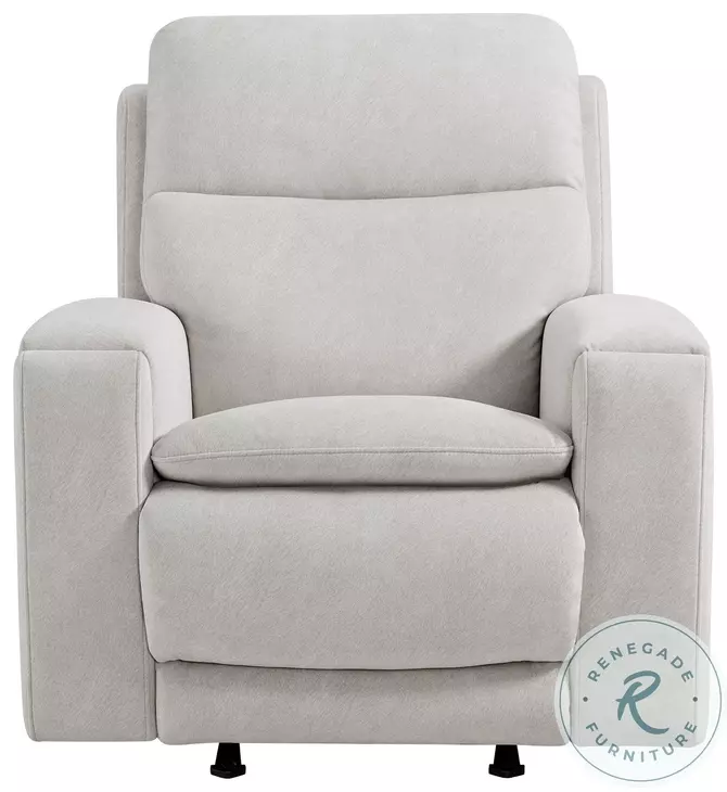 Aiden Almond Triple Power Glider Recliner with USB Port