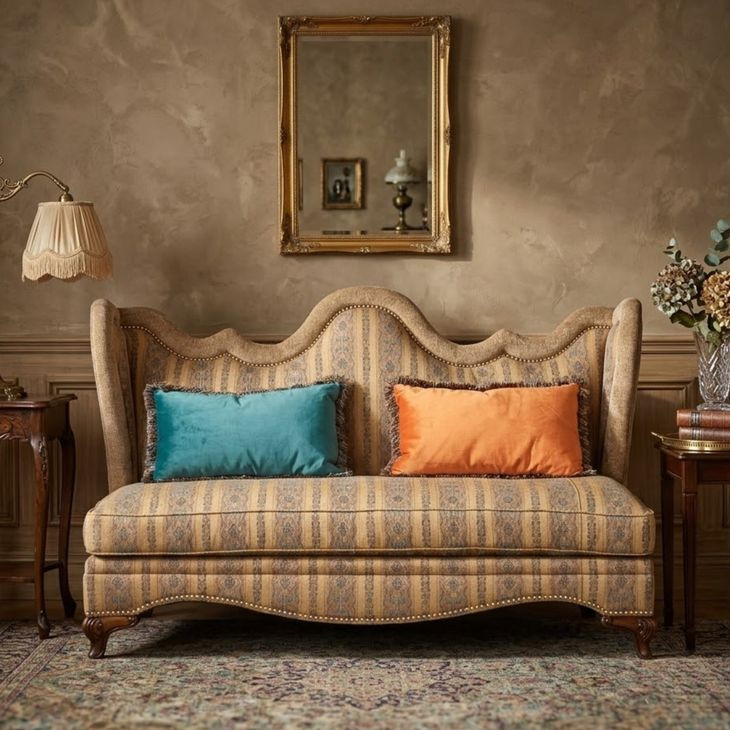 Grand Masterpiece Royal Sienna 78" Settee