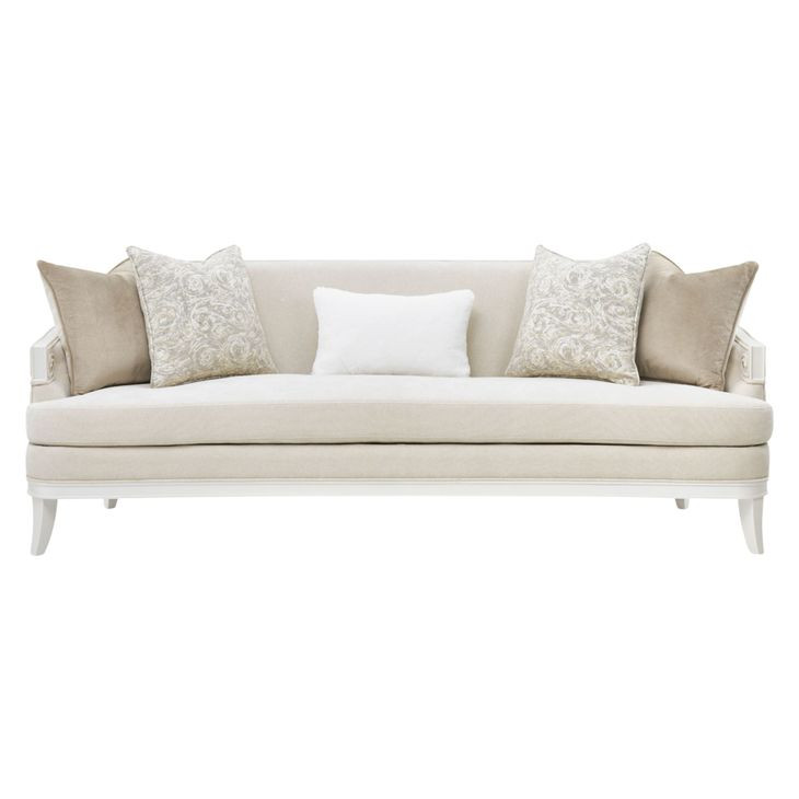 La Marisia Tranquil and Creamy Pearl Chenille 91" Sofa