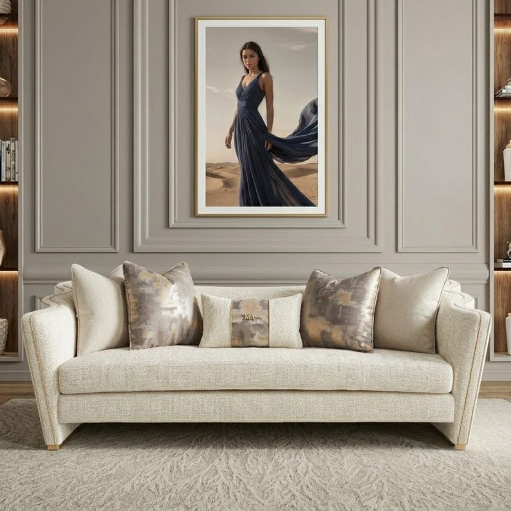 La Terrazza Cappuccino and Light Champagne 96" Sofa