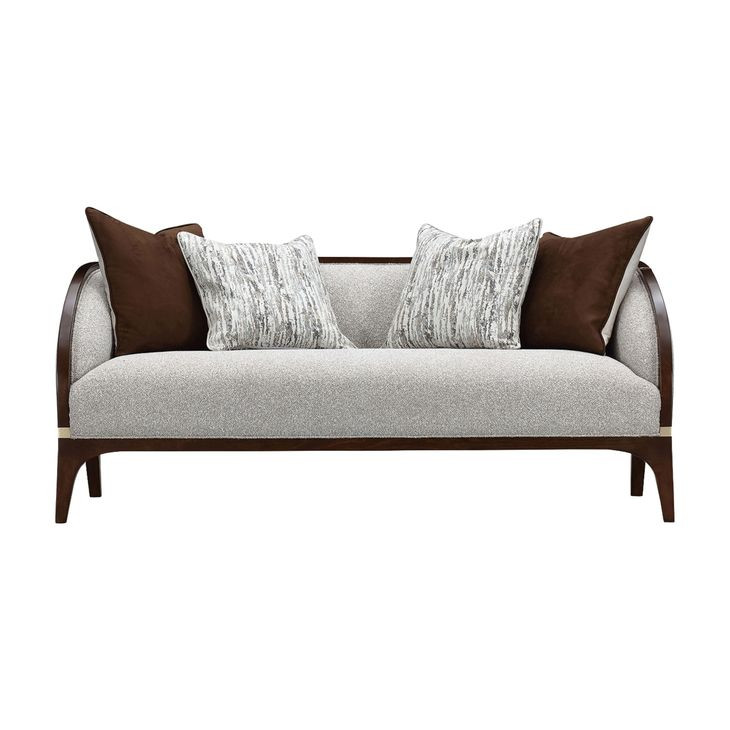 Houston Pebble and Walnut 71" Loveseat