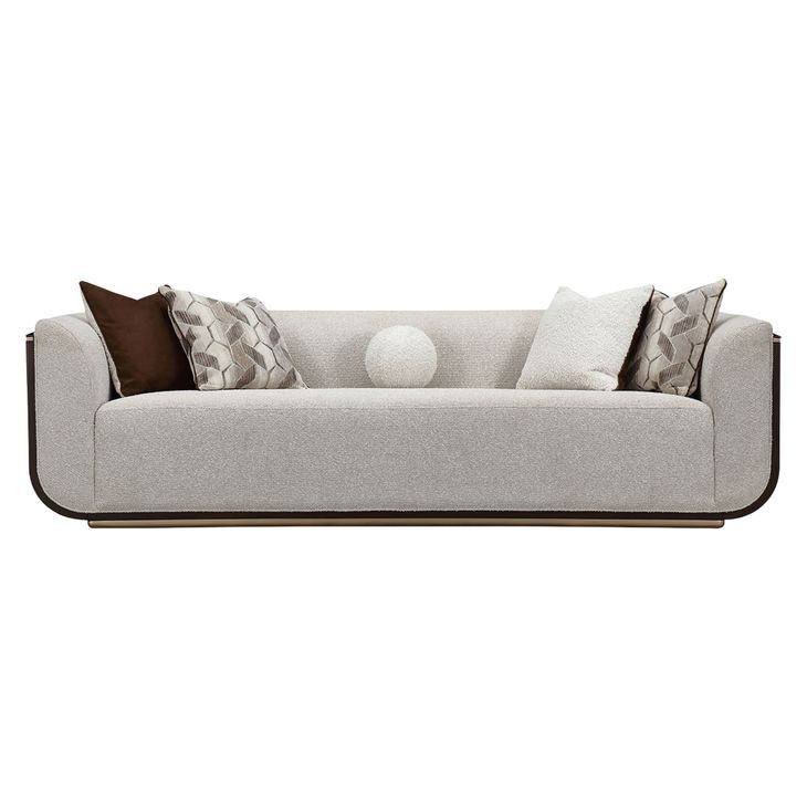 West Kensington Buff and Medium Espresso 100" Sofa
