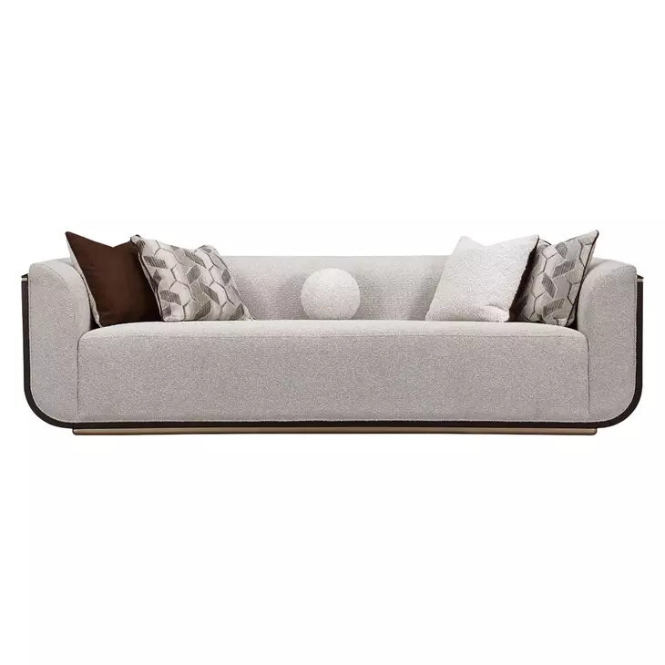 West Kensington Buff and Medium Espresso 100" Sofa
