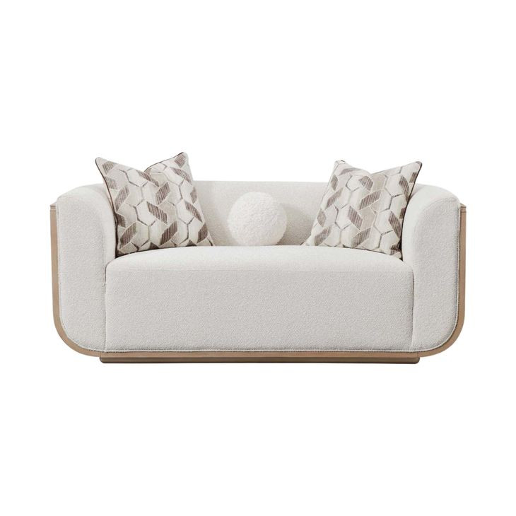 West Kensington Buff and Sea Salt Caramel 69" Loveseat
