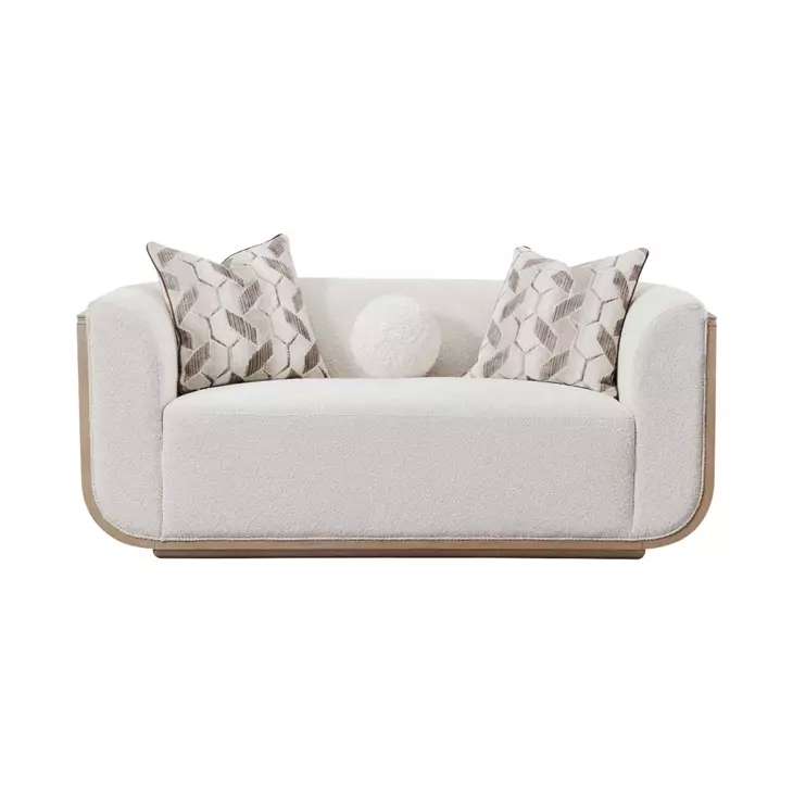 West Kensington Buff and Sea Salt Caramel 69" Loveseat