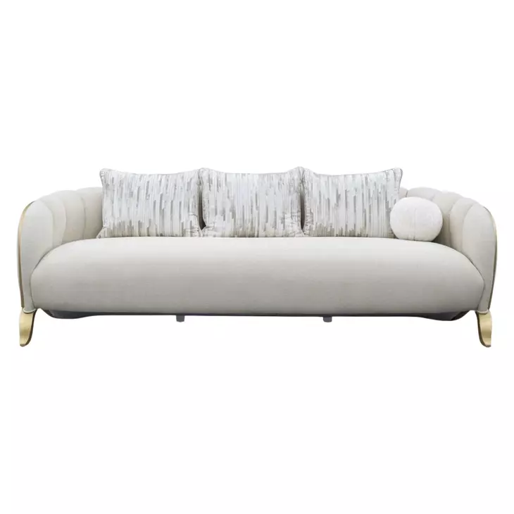 Scotts Square Cornsilk 100" Sofa