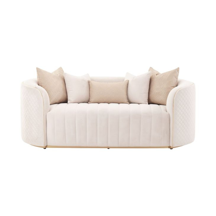 Ariana Beige 83" Loveseat