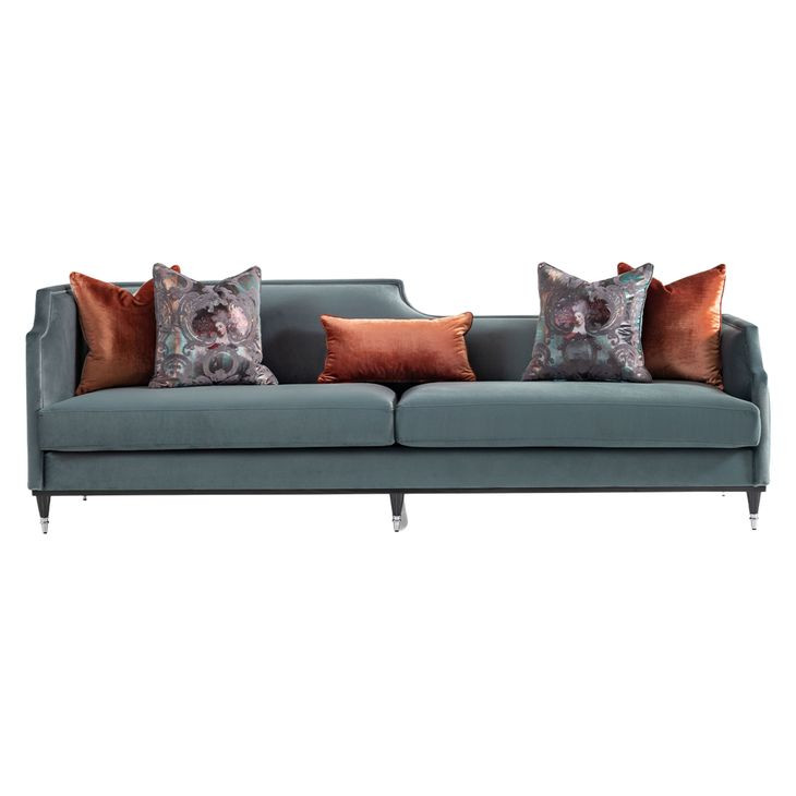 La Francaise Azure Blue 105" Sofa