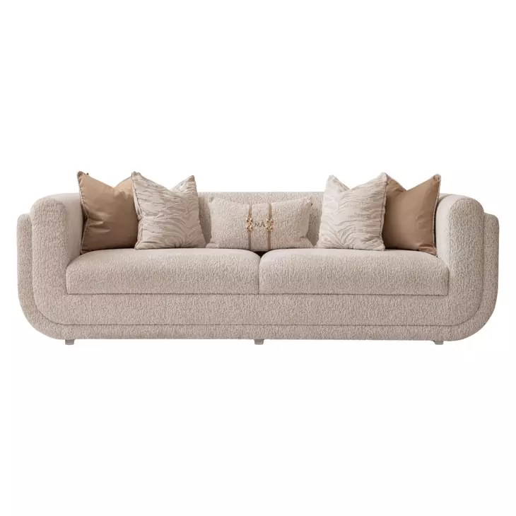 Savannah Breeze Cashmere and Bright Gold Standard 92" Sofa