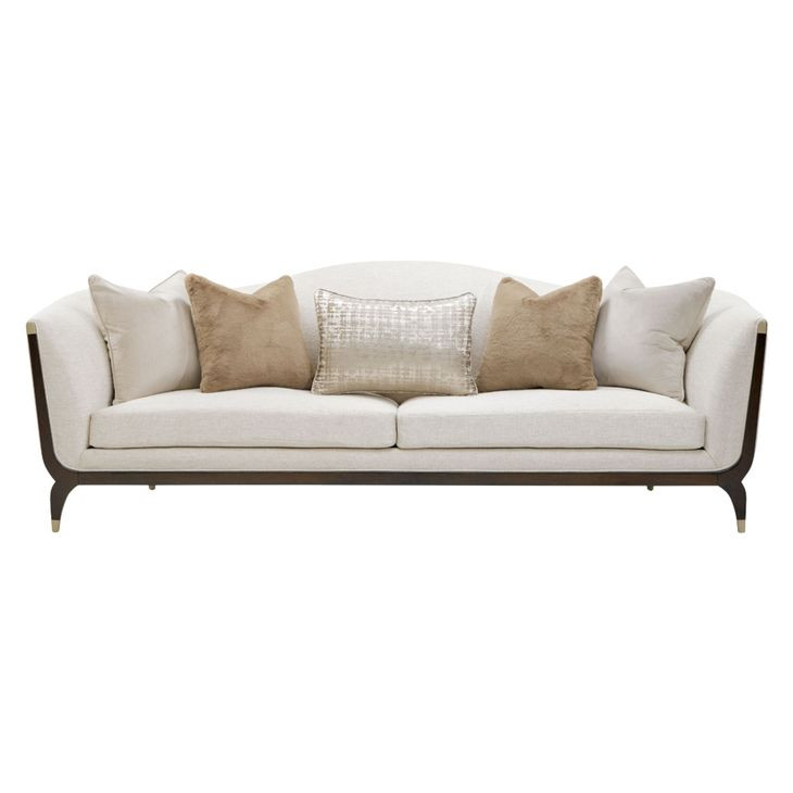 Paris Chic Cremini and Espresso 100" Sofa
