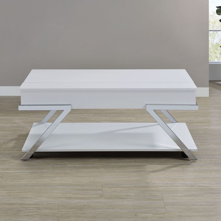 Zena White Lift Top Occasional Table Set