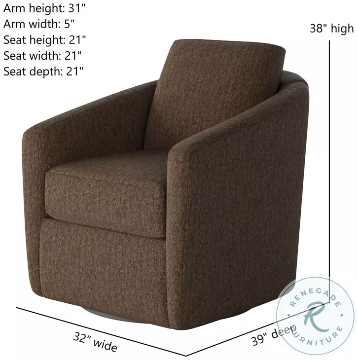 Daisey Berber Walnut Swivel Glider