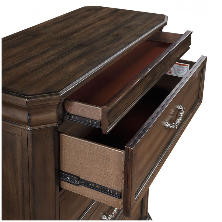 Lyndhurst Walnut 5 Drawer Chest