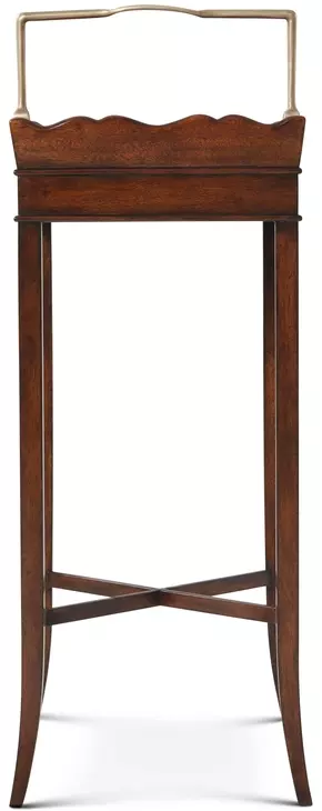 Althorp Ramsey Mahogany and Gold Square Georgian Butler Accent Table