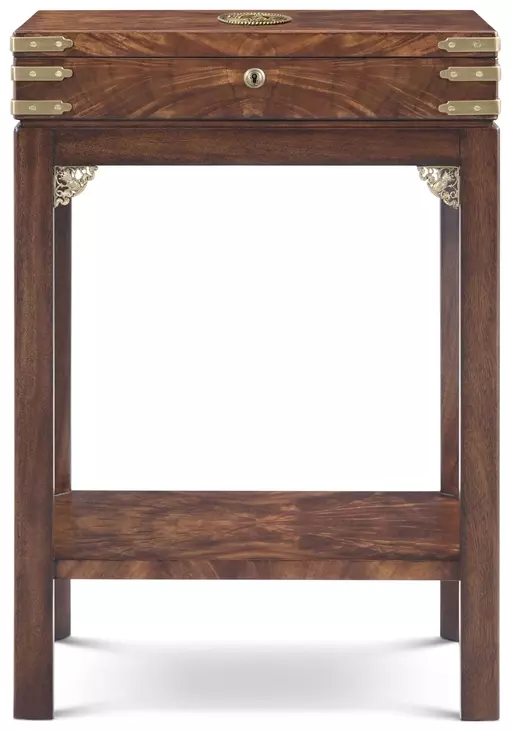 Althorp Ramsey Mahogany and Gold Rectangular Bingham Accent Table
