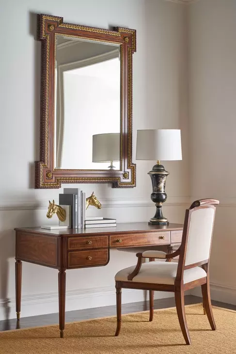 Althorp Heirloom and Italian Gold Rectangular Harlestone Mirror