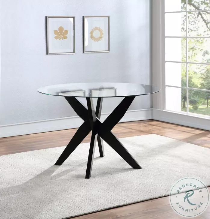 Amalie Black Round Dining Table