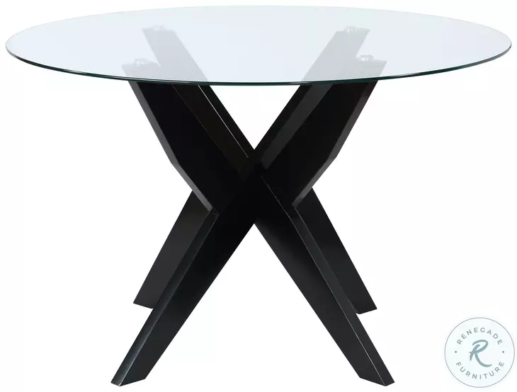 Amalie Black Round Dining Table