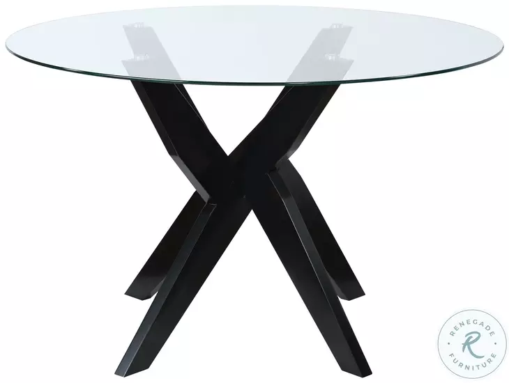 Amalie Black Round Dining Table