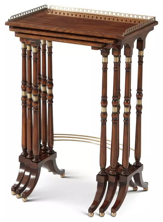 Althorp Camden Walnut Rectangular South Drawing Room Nest of Tables