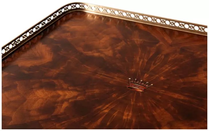 Althorp Ramsey Mahogany Rectangular Pierced Vitrine Side Table
