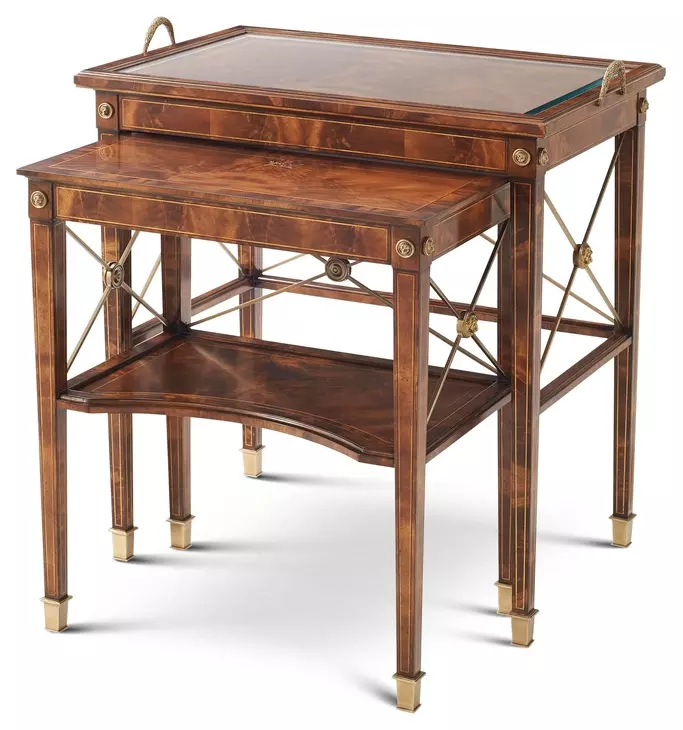 Althorp Rectangular Glass Top Occasional Table Set