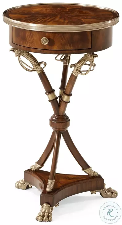 Admiralty Ramsey Mahogany 17" Round Accent Table