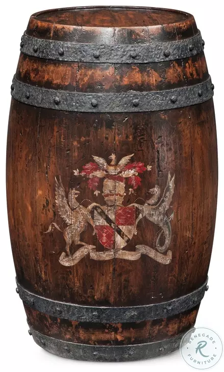 Talbot Brown Barrel 18" Round Accent Table