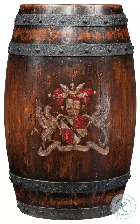 Talbot Brown Barrel 18" Round Accent Table