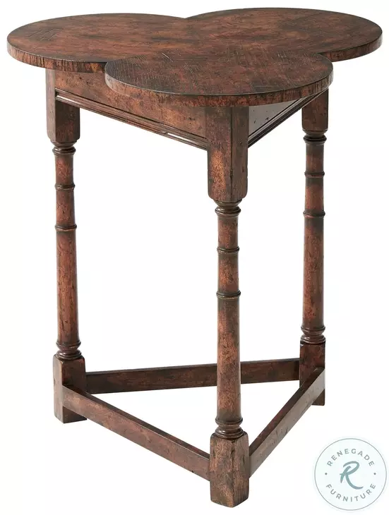 Althorp Oak Clover 25" Accent Table