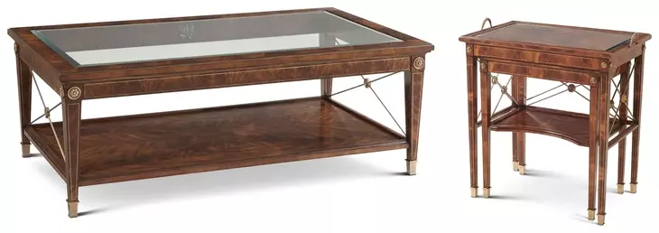 Althorp Rectangular Glass Top Occasional Table Set