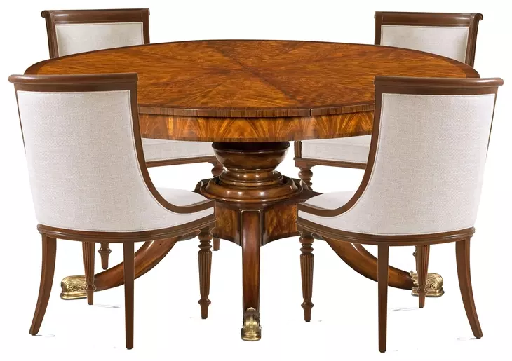 Althorp Living History Ramsey Mahogany and Gold Extendable Dining Room Set