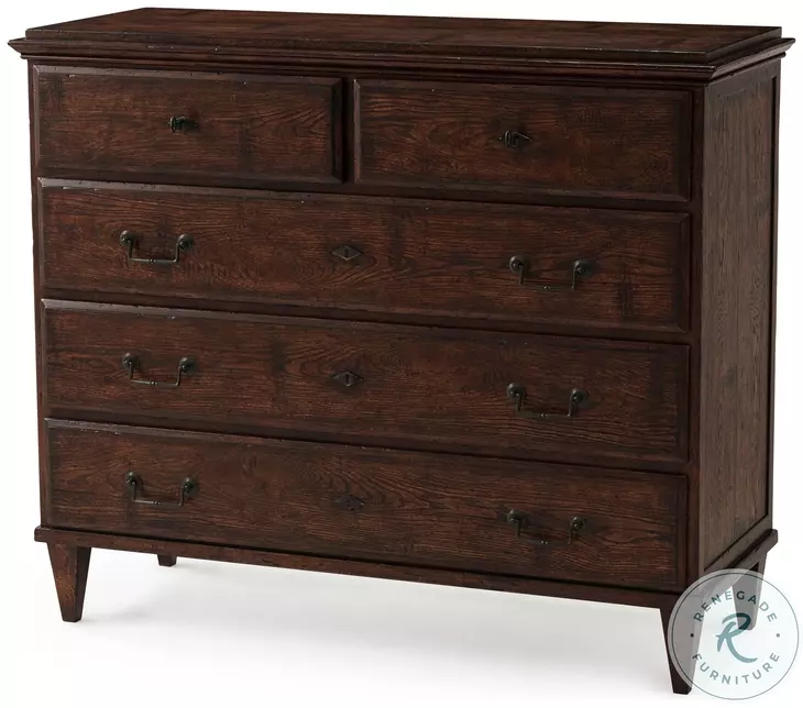 Axel Rustic Oak 5 Drawer Chest
