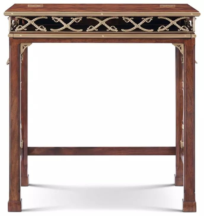 Althorp Ramsey Mahogany and Gold 30" Admiralty Naval Campaign Home Office Set