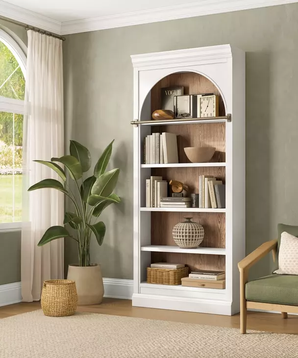 Albany White Arched Bookcase