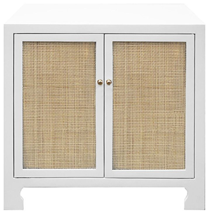 Alden White Lacquer 2 Door Cabinet