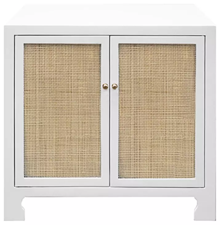 Alden White Lacquer 2 Door Cabinet