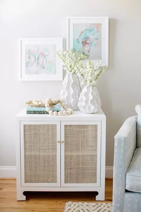 Alden White Lacquer 2 Door Cabinet