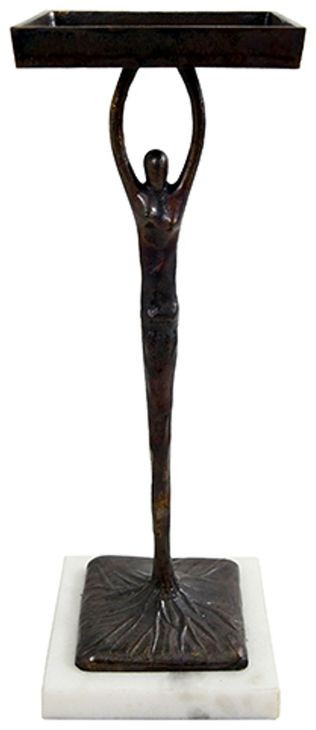 Alexa Black and White Square Cigar Table