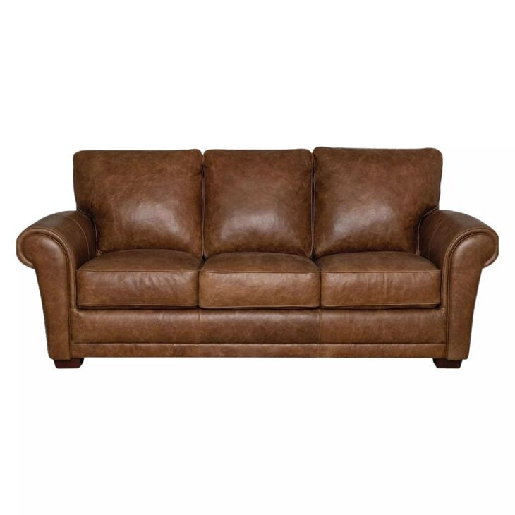 Maverick Cinnamon 88" Top Grain Leather Sofa