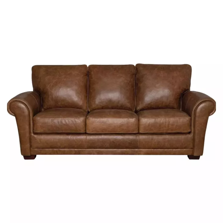 Maverick Cinnamon 88" Top Grain Leather Sofa
