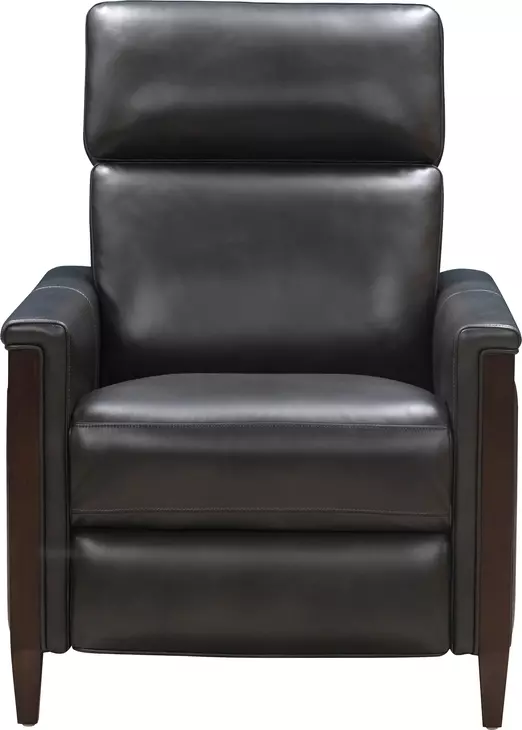Alice Elway Dark Gray Leather Zero Gravity Power Recliner with Power Headrest and USB Charging