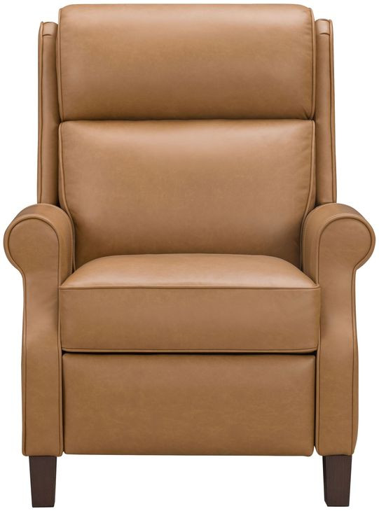 Amber Santa Fe Brandy Leather Push Thru The Arms Recliner