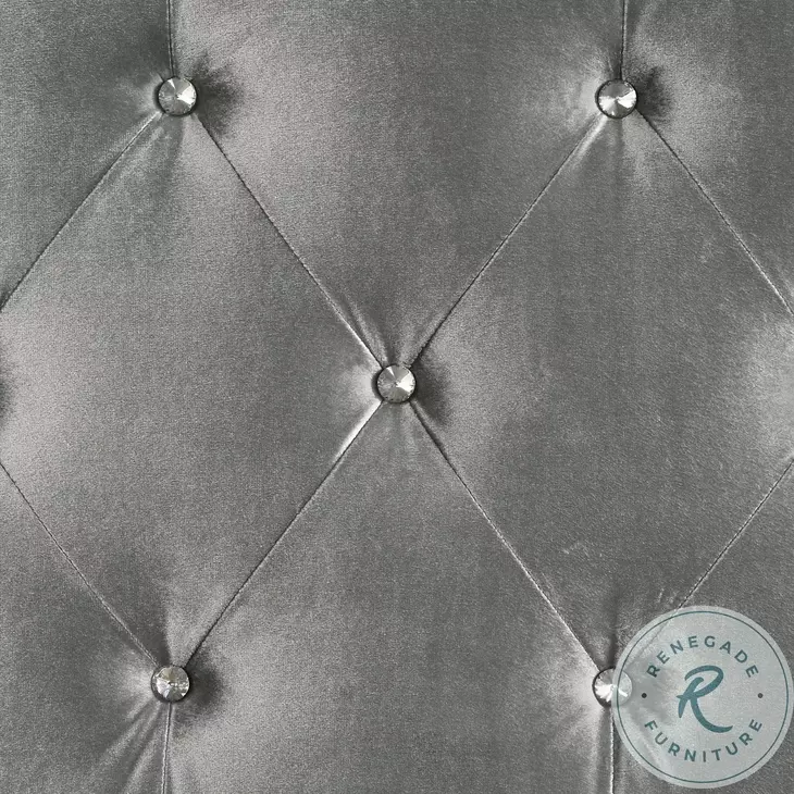 Juniper Grey Full Upholstered Platform Bed