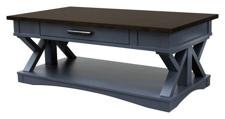 Americana Modern Denim Cocktail Table