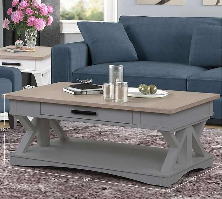 Americana Modern Dove Cocktail Table