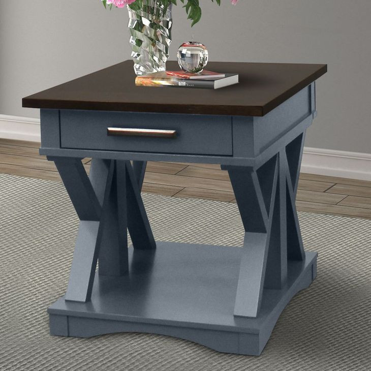 Americana Modern Denim End Table