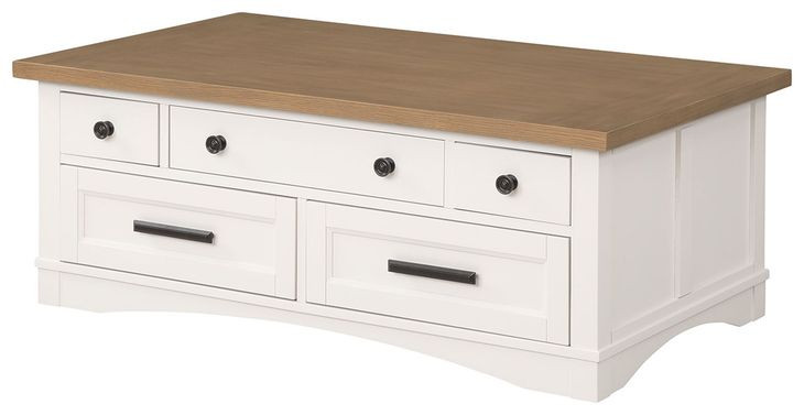 Americana Modern Cotton Cocktail Table With Lift Top