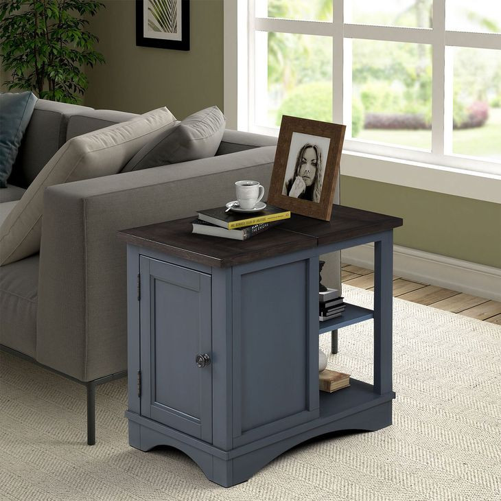Americana Modern Denim Chairside End Table