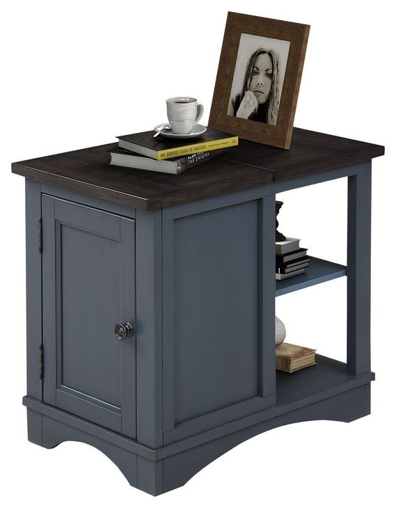 Americana Modern Denim Chairside End Table